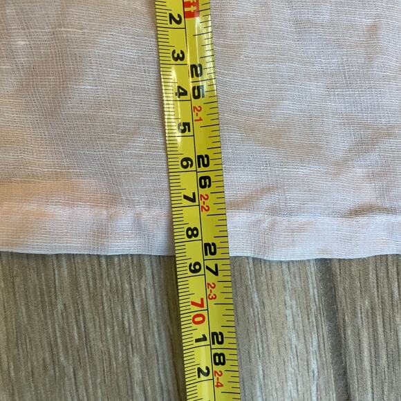 Chico’s Size 3 Pink Linen Silk Button Front Shirt 3/4 Sleeve Lightweight Top - Picture 7 of 7